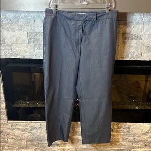 Armani Exchange Gray Dress Pants Flat Front cropped length size 8